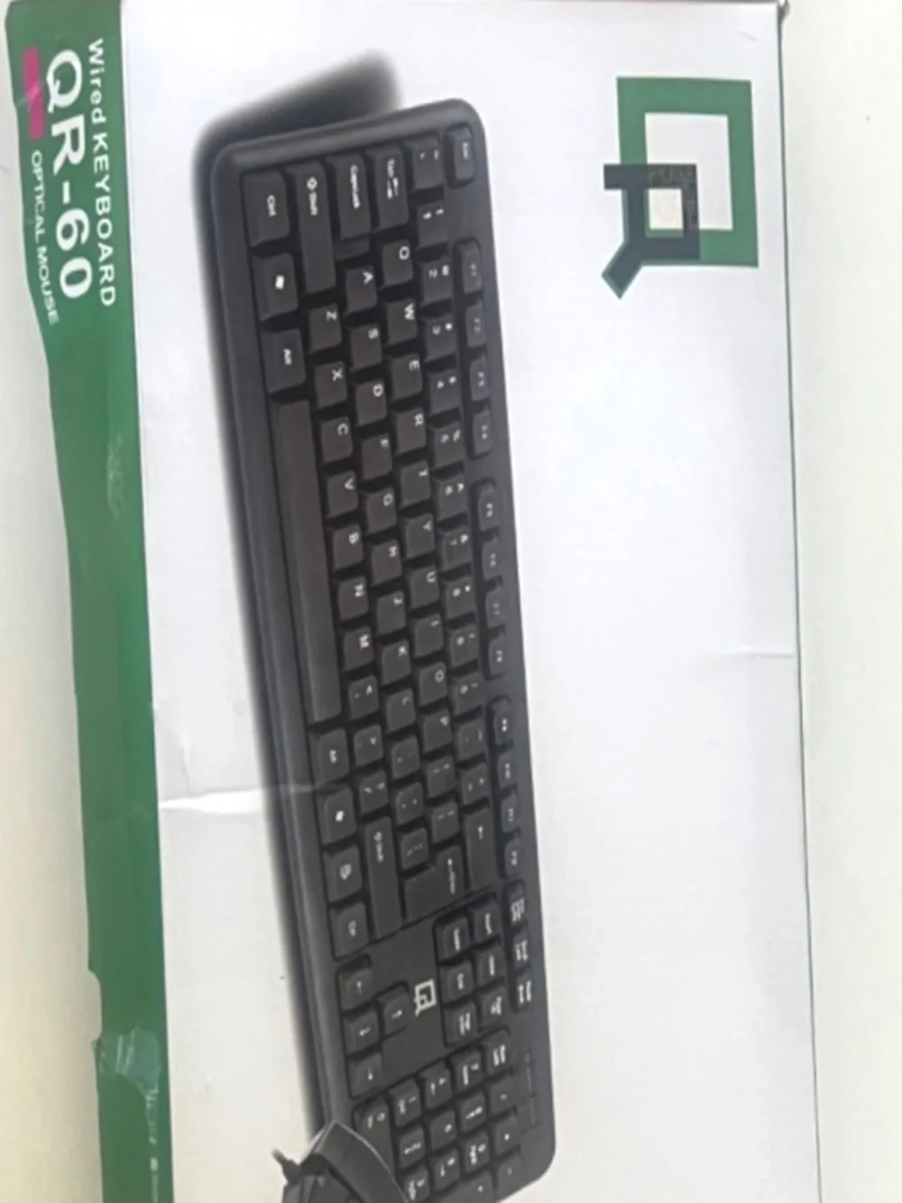 New!!!! QR-60 Wired Keyboard and Mouse bundle w/ Power Cord